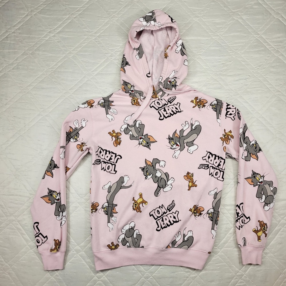 Tom and Jerry pink pull over hoodie‎ size M